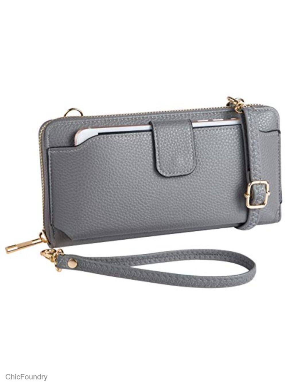 RFID Wristlet Wallet Crossbody Bag Cellphone Purse with Card Slots & 2 Straps